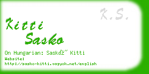 kitti sasko business card